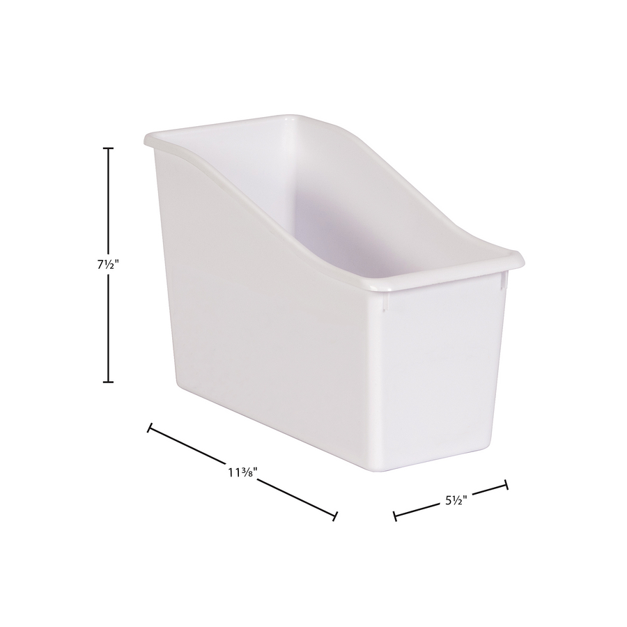 White Large Plastic Storage Bin 6 Pack - by TCR