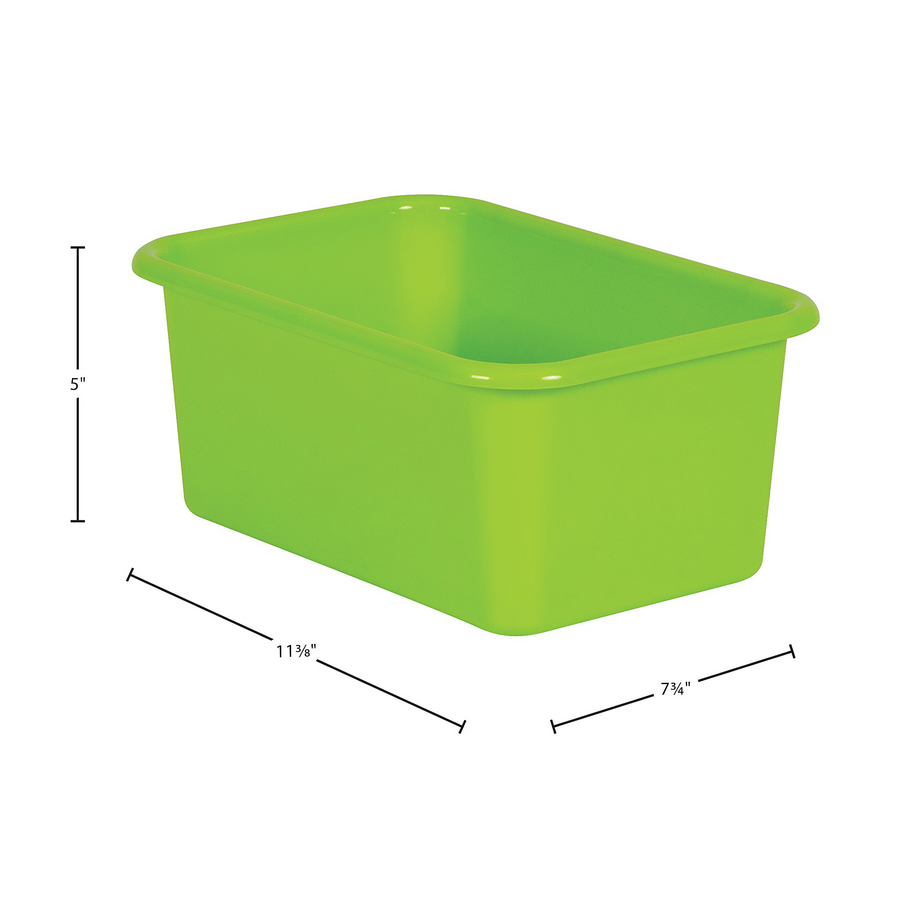 Lime Small Plastic Storage Bin 6 Pack - TCR2088574