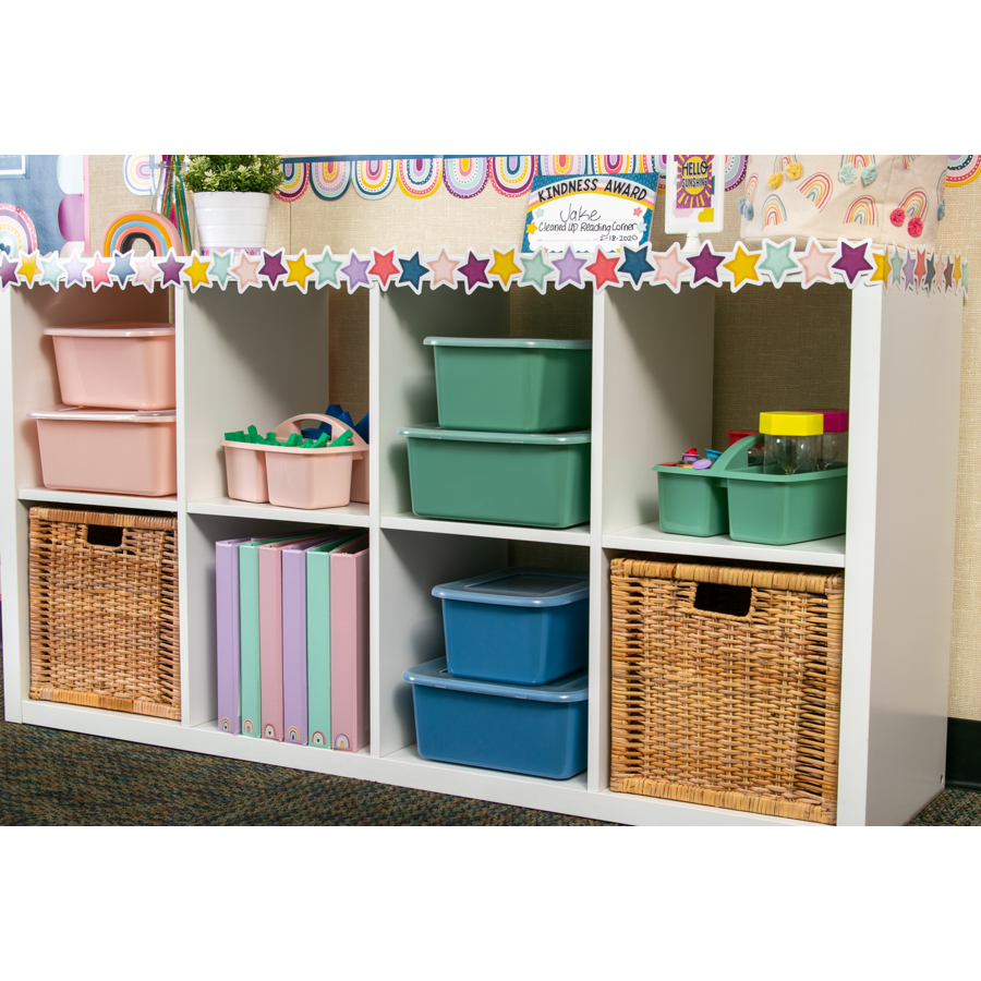 The Teachers' Lounge®  Small Classroom Storage Bin, Green, Pack of 3