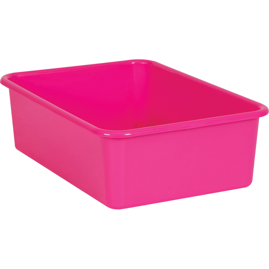 Pink Large Plastic Storage Bin - TCR20408, Teacher Created Resources