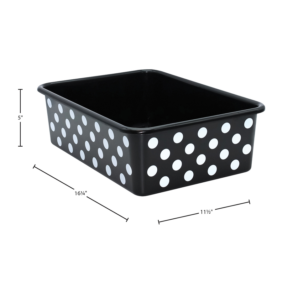 Black and White Stripes Large Plastic Storage Bin 6 Pack