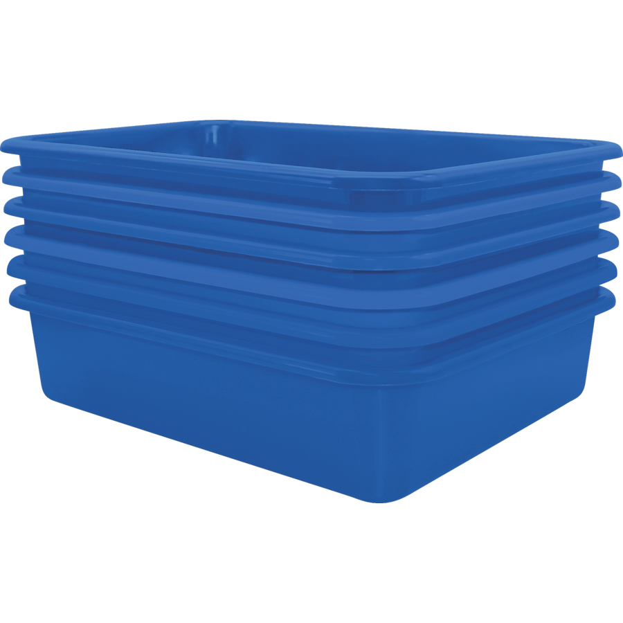 Teacher Created Resources Slate Blue Large Plastic Storage Bin
