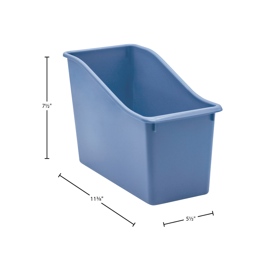 Teacher Created Resources Slate Blue Large Plastic Storage Bin, Pack of 3