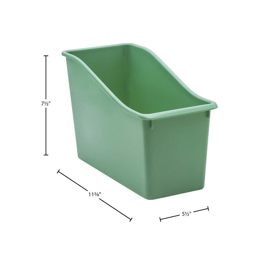 Eucalyptus Green Large Plastic Storage Bin