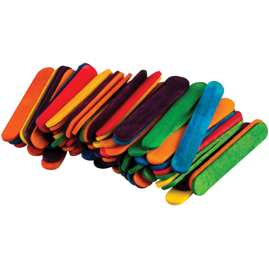 Multicolor Mini Craft Sticks 100 ct Stem Basics - Teacher Created