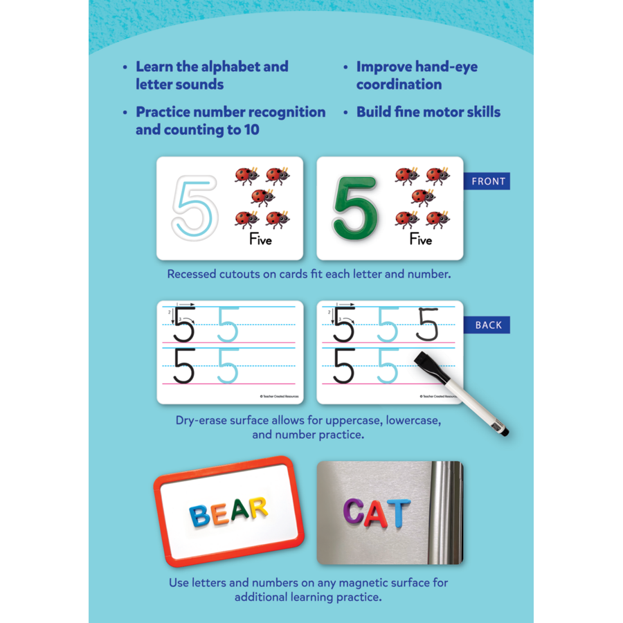 Alphabet & Numbers Learning Cards TCR21034 Teacher Created Resources