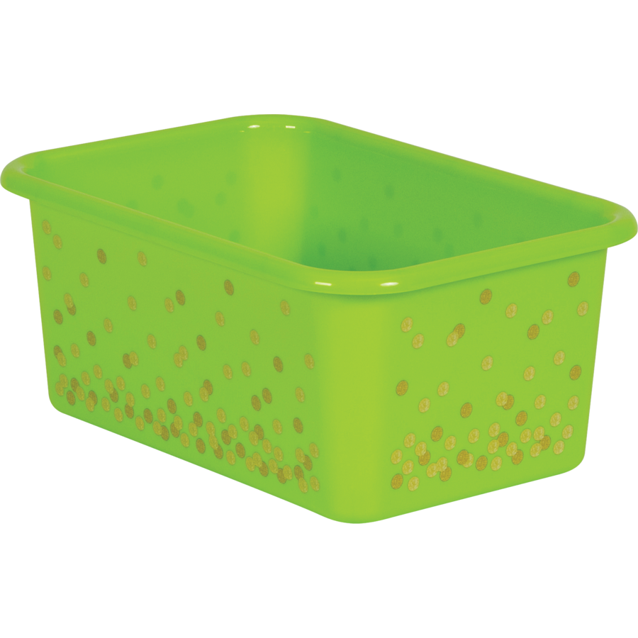Teal Confetti Small Plastic Storage Bins 6-Pack - by TCR