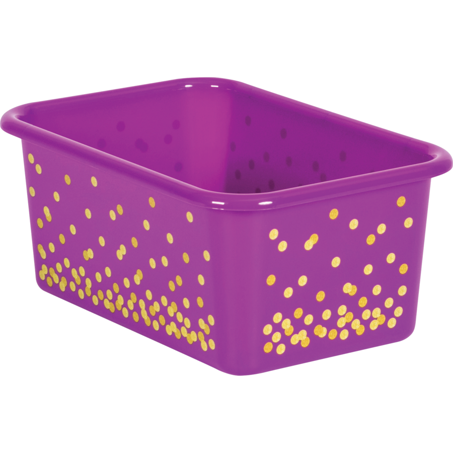 Neon Confetti Small Plastic Storage Bins - 5-Pack