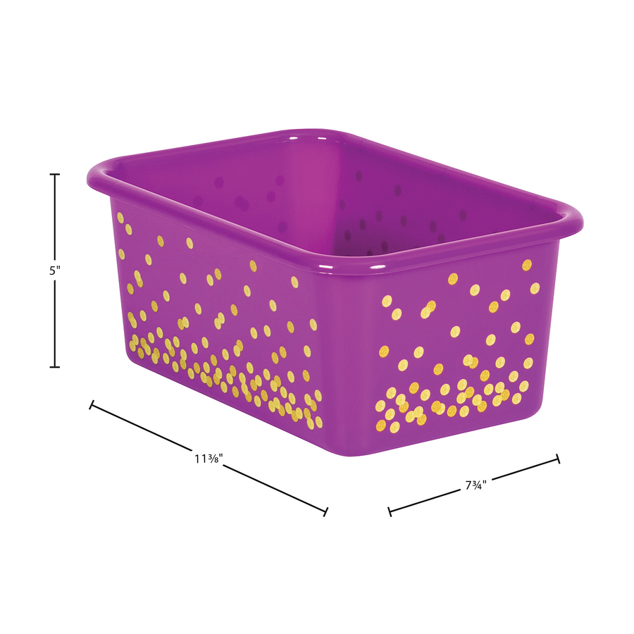 Purple Small Plastic Storage Bin 6 Pack - by TCR