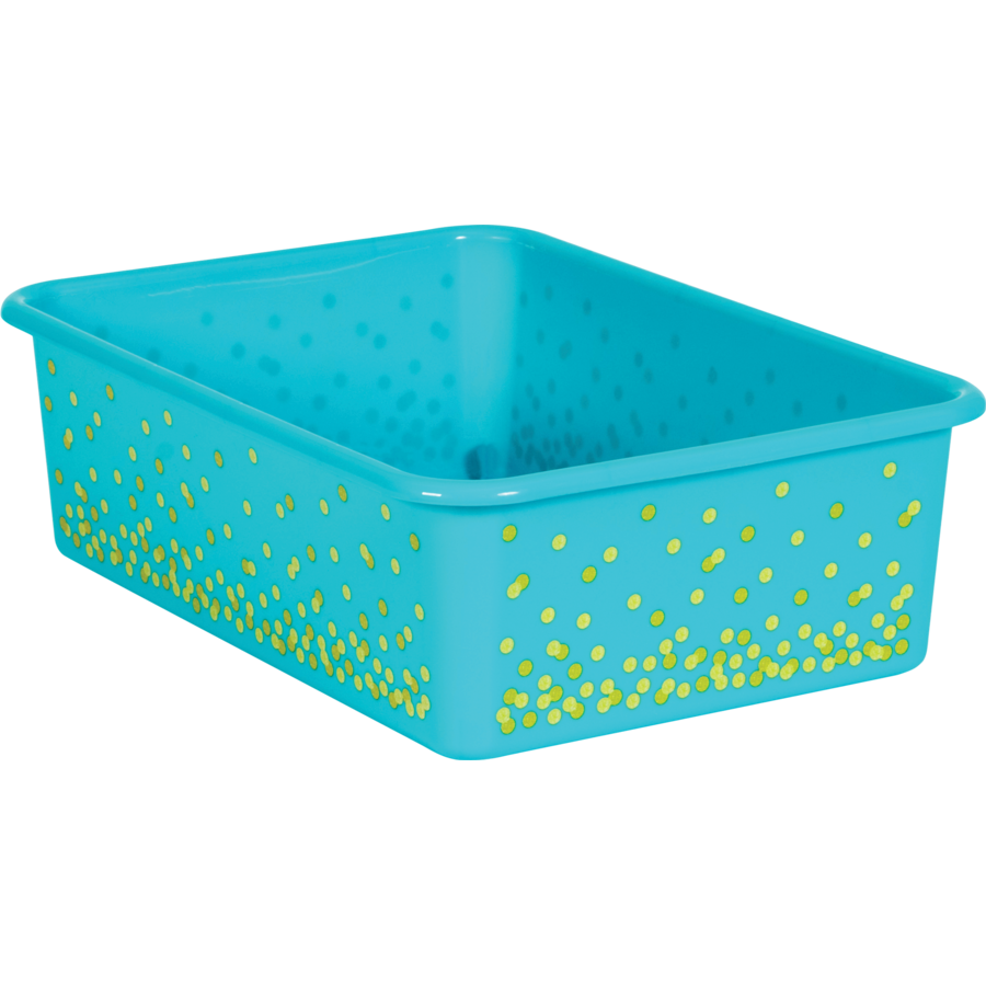 Assorted Confetti Small Plastic Storage Bins Set 6-Pack - TCR32217