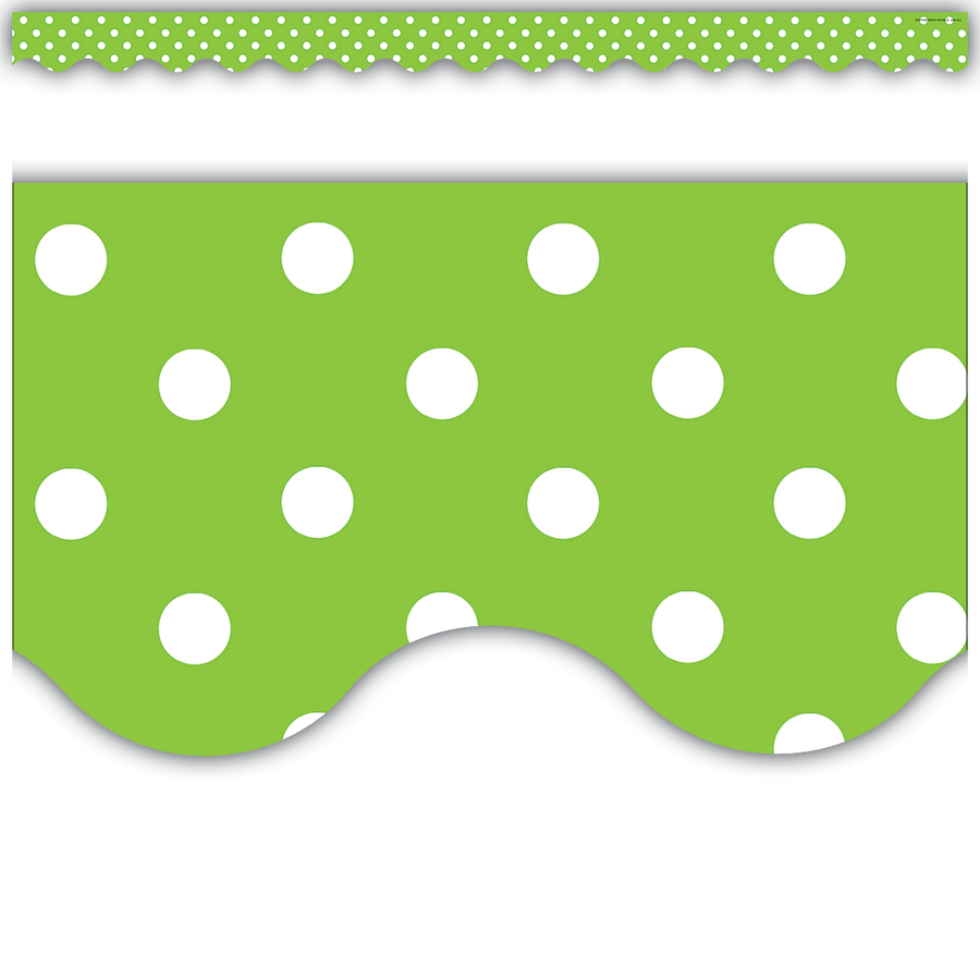 Teacher Created Resources Lime Polka Dots Storage Box