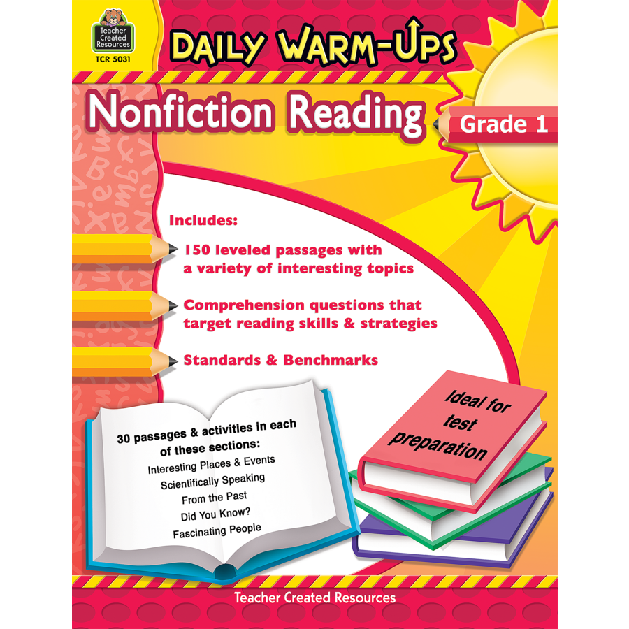 Daily Warm Ups Nonfiction Reading Grade 1 Tcr5031 Teacher Created Resources 