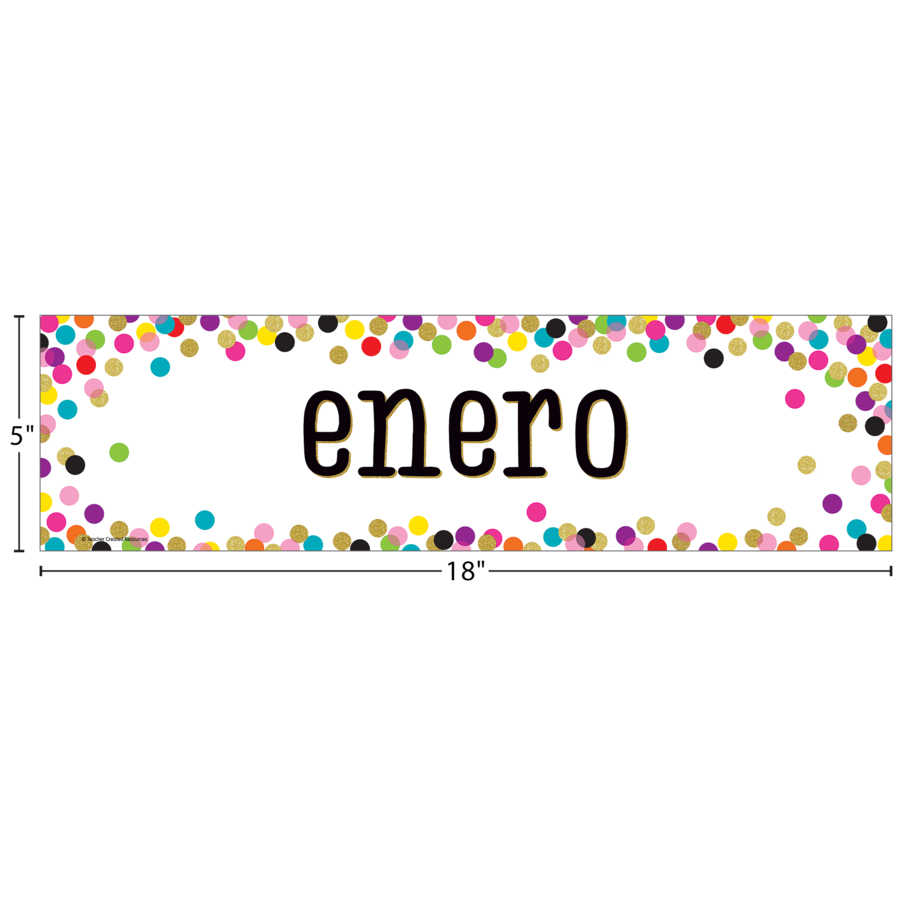 Confetti Spanish Monthly Headliners TCR5325 Teacher Created Resources