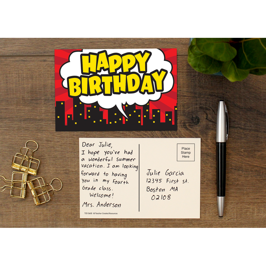 30ct AmandaCreation Food Birthday Teacher Postcards