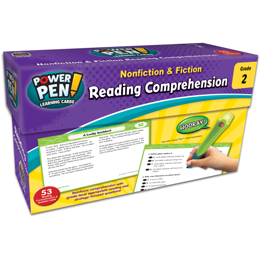 Power Pen Learning Cards: Reading Comprehension, Grade 2 (Nonfiction &  Fiction) 