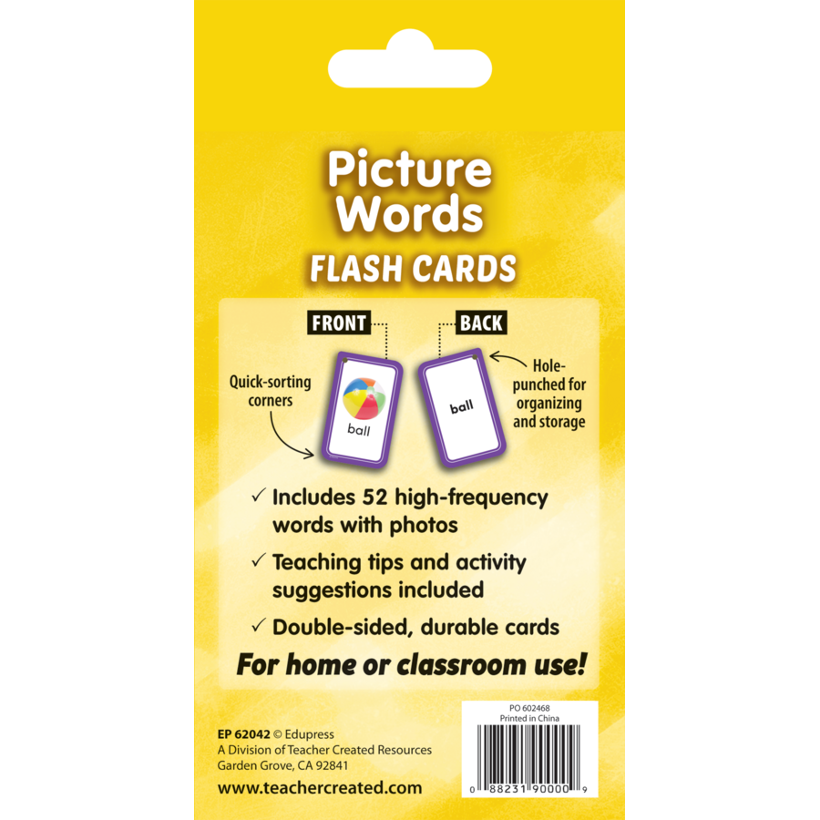Picture Words Flash Cards - TCR62042 | Teacher Created Resources