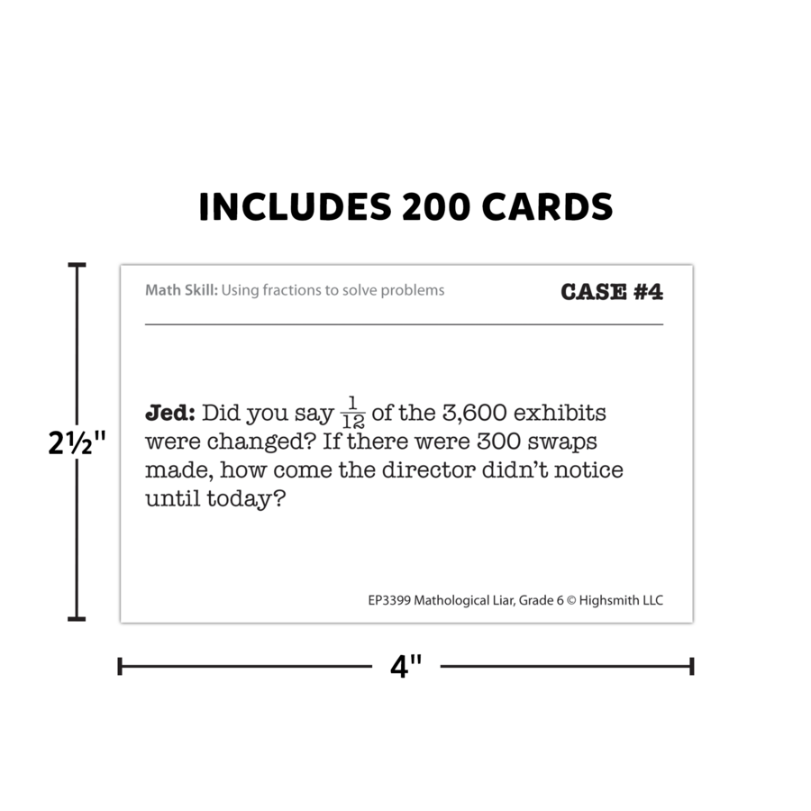 Mathological Liar Game Grade 6 - TCR63399 | Teacher Created Resources