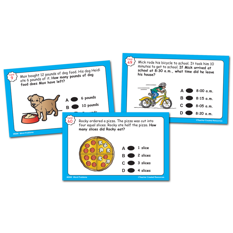 Power Pen Learning Cards: Solving Word Problems Grade 4