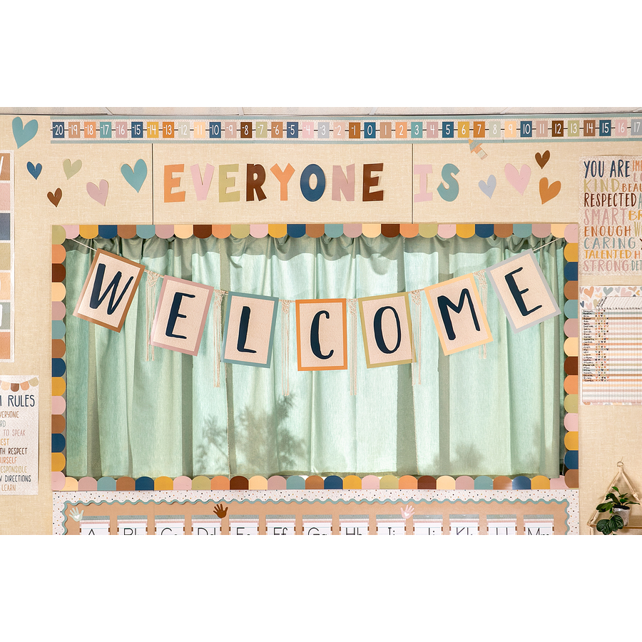 Everyone Is Welcome Welcome Bulletin Board Tcr7117 Teacher Created Resources