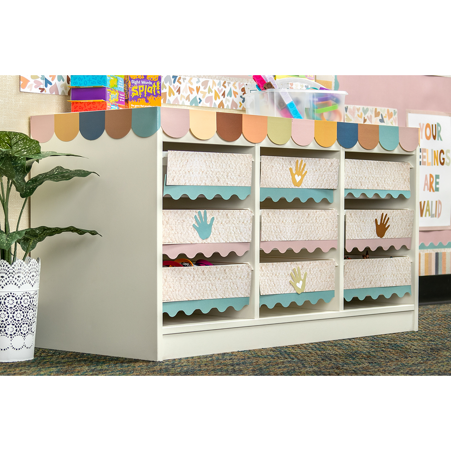 Welcome Stripes Straight Bordr Trim Everyone Is TCR7126 Teacher Created  Resources Border/Trimmer, K12 School Supplies