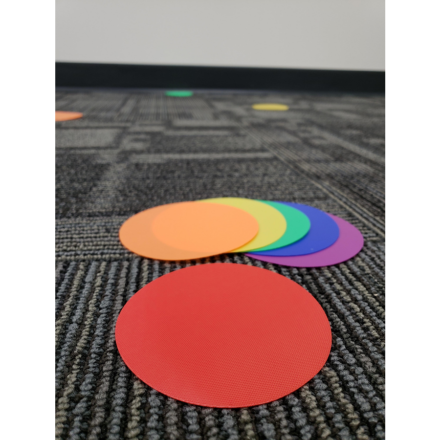Lqemwth 100 Pcs Carpet Markers Floor Dots,Multicolor Carpet Spots for Classroom,4 Carpet Dots Spot Markers,Carpet Floor Dots Spots,Rug Circles Marker Spot