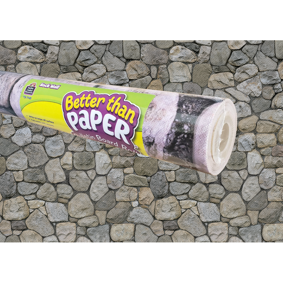 Rock Wall Better Than Paper Bulletin Board Roll TCR77451 Teacher