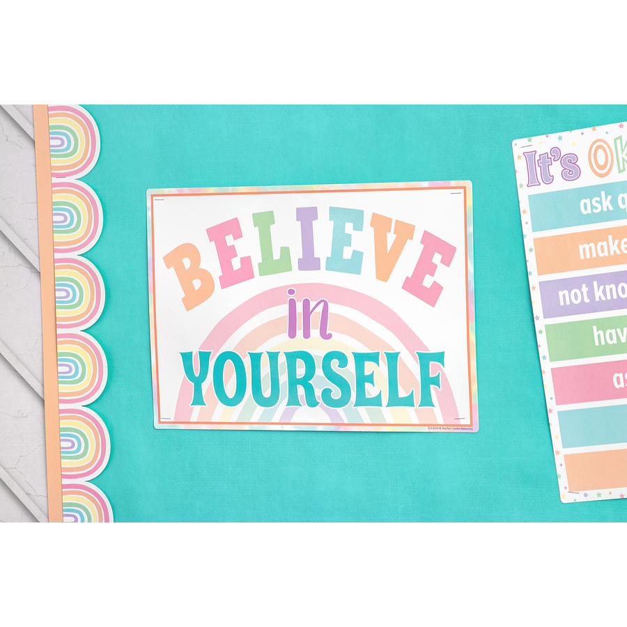 Pastel Pop Rainbows DieCut Border Trim TCR8431 Teacher Created Resources