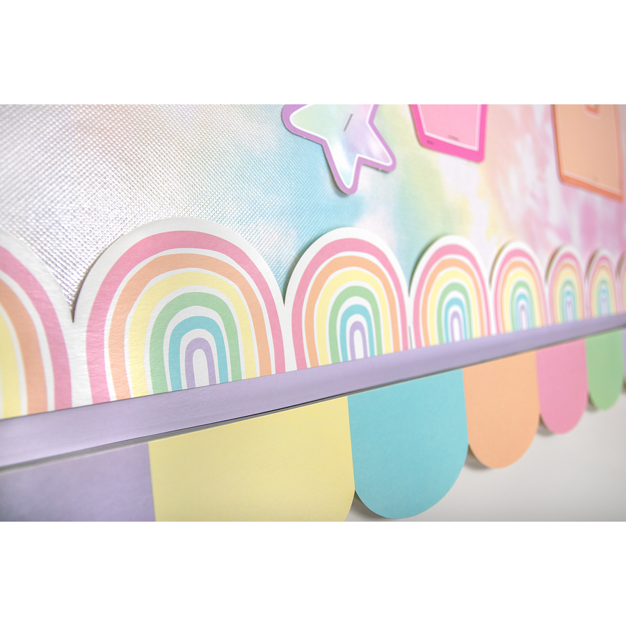 Pastel Pop Rainbows DieCut Border Trim TCR8431 Teacher Created Resources