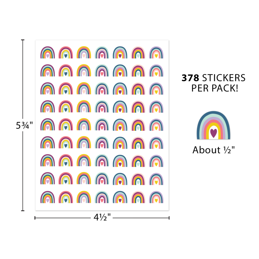 Oh Happy Day Rainbows Mini Stickers - TCR9055 | Teacher Created Resources