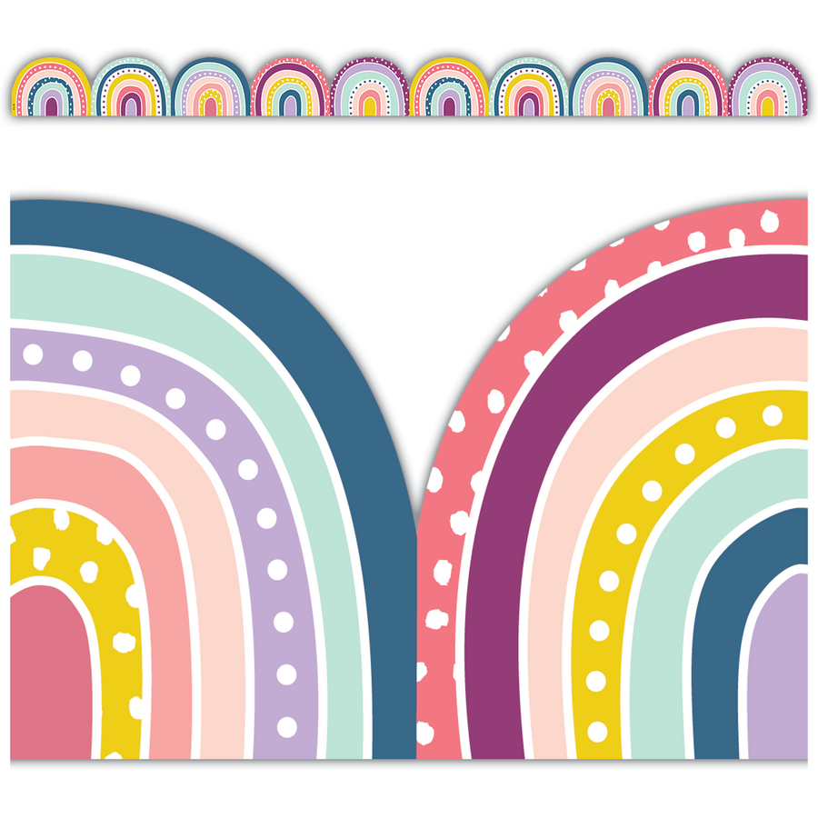 OH HAPPY DAY RAINBOWS DIE-CUT BORDR – School Crossing & Toy Station