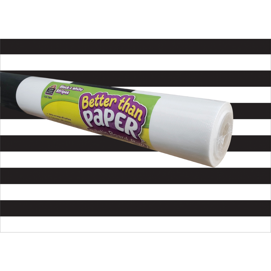 Black & White Stripes Better Than Paper Bulletin Board Roll