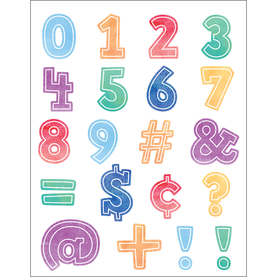 Celebrate Learning Watercolor Letters, Numbers, and Symbols [eBook]