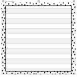 Black Painted Dots on White 7 Pocket Chart