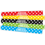 Polka Dots Happy Birthday Slap Bracelets