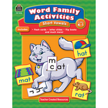 Word Family Activities: Short Vowels Grade K-1