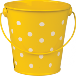Yellow Polka Dots Bucket