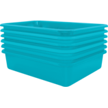Teal Large Plastic Letter Tray 6 Pack