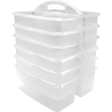 Clear Plastic Storage Caddy 6 Pack
