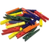 STEM Basics: Medium Multicolor Clothespins - 50 Count