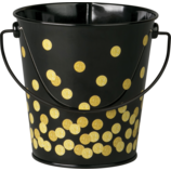 Black Confetti Bucket