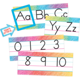 Colorful Scribble Alphabet Line Bulletin Board