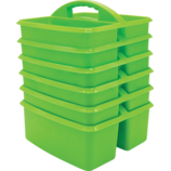 Lime Plastic Storage Caddies 6-Pack