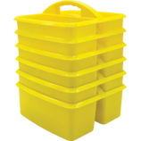 Yellow Plastic Storage Caddies 6-Pack