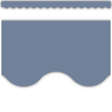 Aegean Blue Scalloped Border Trim