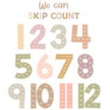 Terrazzo Tones Skip Counting/Multiples Jumbo Numbers Bulletin Board