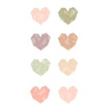 Terrazzo Tones Hearts Mini Stickers