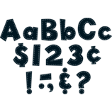 Black Stitch 4" Fun Font Letters