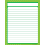 Lime Polka Dots Lined Chart