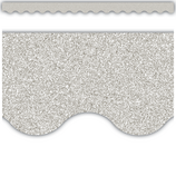 Silver Glitz Scalloped Border Trim