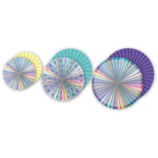 Iridescent Hanging Paper Fans